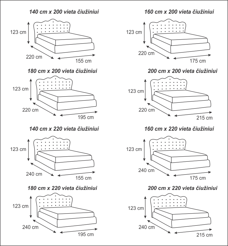 Karališkų formų odinė miegamojo lova MALIBU